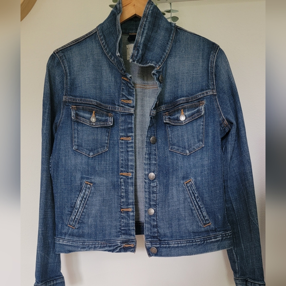 J Crew blue wash denim  jacket women size M